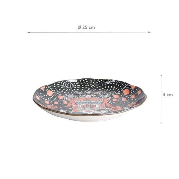 TDS, Runder Teller, Asakusa, Matsuri, Ø 25x3cm , Art.-Nr. 21786