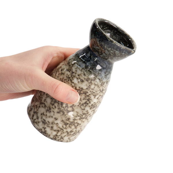 TDS, Sake Bottle, Tajimi, Grey/White, 11.2cm, Item No. 21826