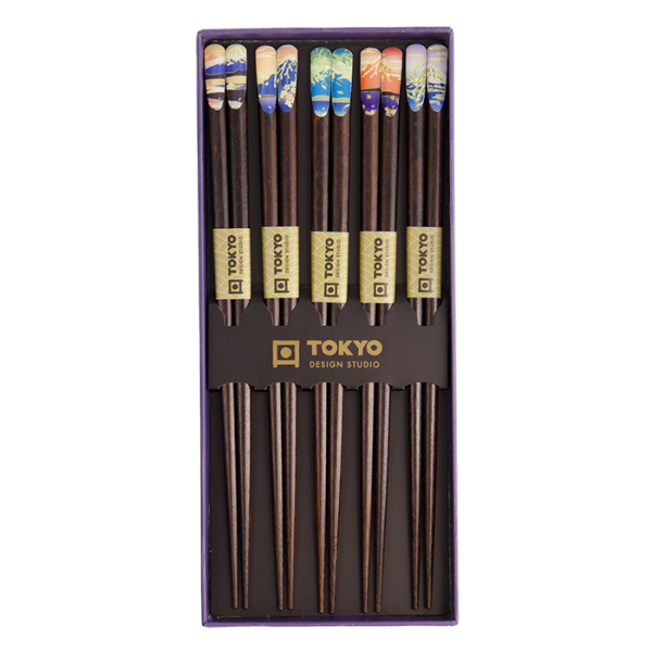 TDS, 5 Paar Essstäbchen, Geschenkset, Fuji, Art.-Nr. 21881