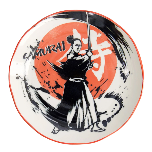 TDS, Round Plate, Asakusa, Samurai, Ø 25x3cm, Item No. 21887