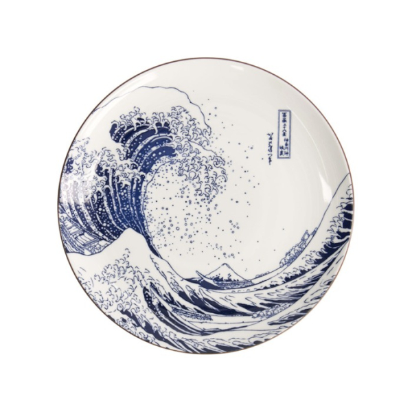 Teller Hokusai Nami Blau/Weiß, Porzellan, Ø 25,2 cm, Art.-Nr. 21891