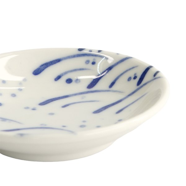 TDS, Soy Sauce Dish, Mixed Plates, Wave Blue, Ø 9 x 2 cm, Item No. 22092