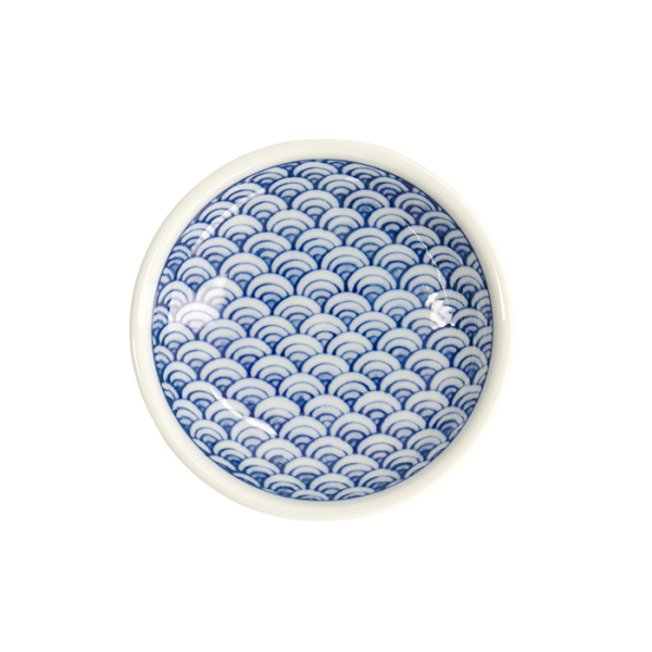 Saucenteller Mixed Plates Seigaiha Blue, Porzellan, Ø 9 cm, Art.-Nr. 22095