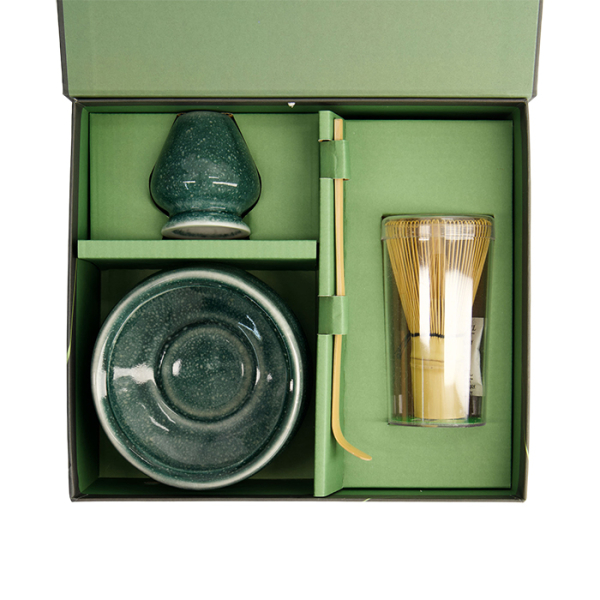 TDS, Matcha Schale Geschenkset, 4-tlg., 11 x 8 cm, Grün, Art.-Nr. 22117