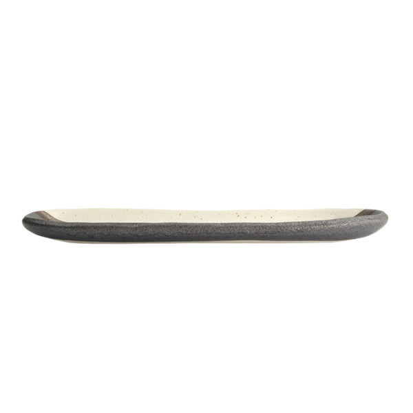 TDS, Oval Teller, Black Pearl/Brown, 34,5 x 10,8 x 2,5 cm, Art.-Nr. 22171