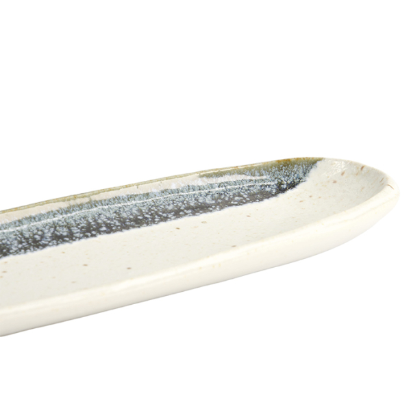 Oval Serving Platter White, Porcelain, 34.5 × 10.8 × 2.5 cm, Item No. 22172