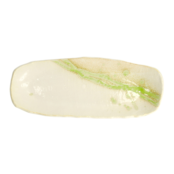 Vidro Green/Beige Oval Teller bei Tokyo Design Studio (Bild 2 von 6)