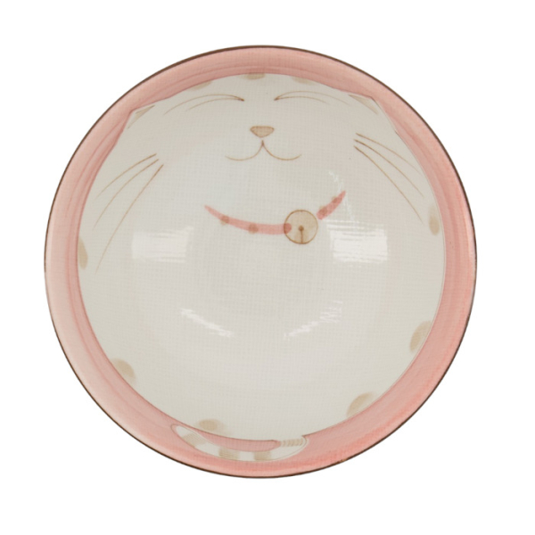 TDS, Tayo Bowl, Kawaii Cat Neko, Pink, Ø 15 x 7 cm 500 ml - Item No. 2223