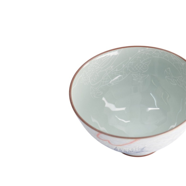 Rice Bowl Kawaii Luster Dragon Blue, Porcelain, 300 ml, Item No. 22253