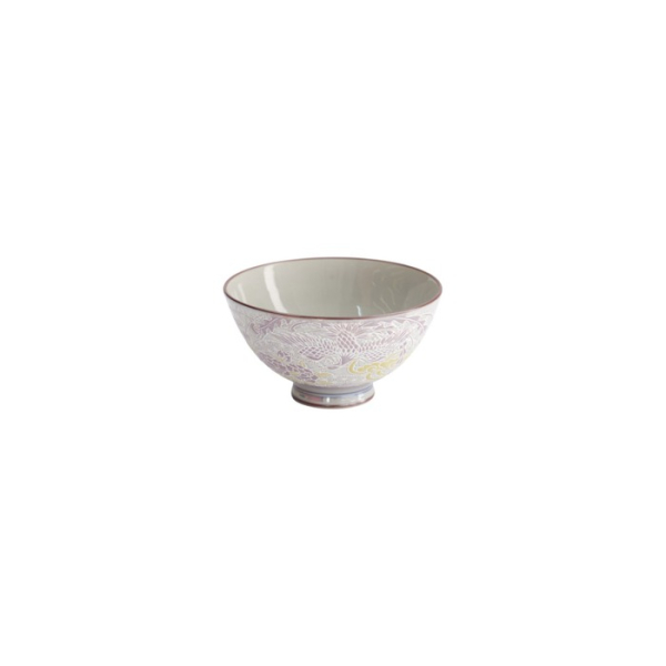 Rice Bowl Kawaii Luster Phoenix Purple, Porcelain, Ø 11.5 cm, Item No. 22254