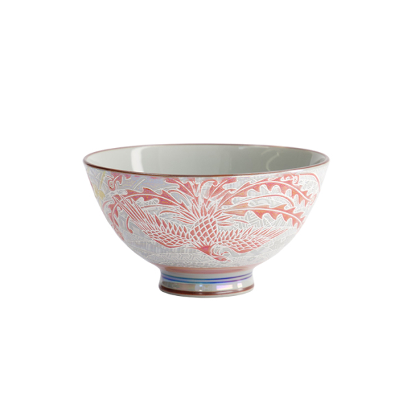 TDS, Reis Schale, Kawaii, Luster Phoenix, Rot, Ø 11,5x6 cm, 300ml -Art Nr: 22255