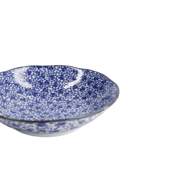 Pasta Plate Hana Blue Karakusa, Porcelain, Ø 21 cm, Item No. 22260