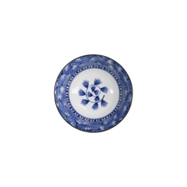 Rice Bowl Hana Blue Mixed Bowls Tsuta Karakusa, Porcelain, 550 ml, Item No. 22269