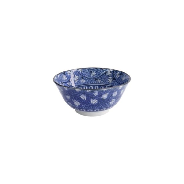 Rice Bowl Hana Blue Mixed Bowls Tsuta Karakusa, Porcelain, 550 ml, Item No. 22269
