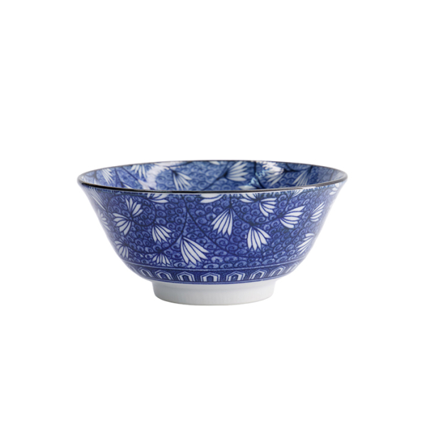 TDS, Schale, Hana Blue, Mixed Bowls, Ø 14,8x6,8cm 550ml, Tsuta Karakusa, Art Nr. 22269