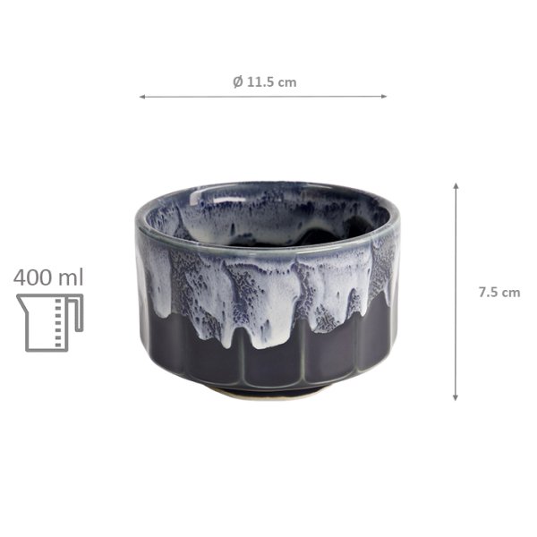 Matcha Bowl Craft Matcha Blue, Porcelain, Ø 11.5 × 7.5 cm, Item No. 22284
