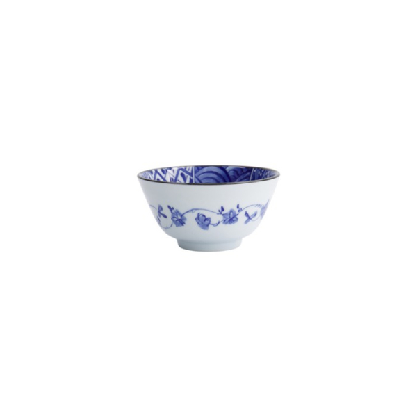 Rice Bowl Natsu Shozui Blue, White, Ceramic, Ø 12 cm, Item No. 22317