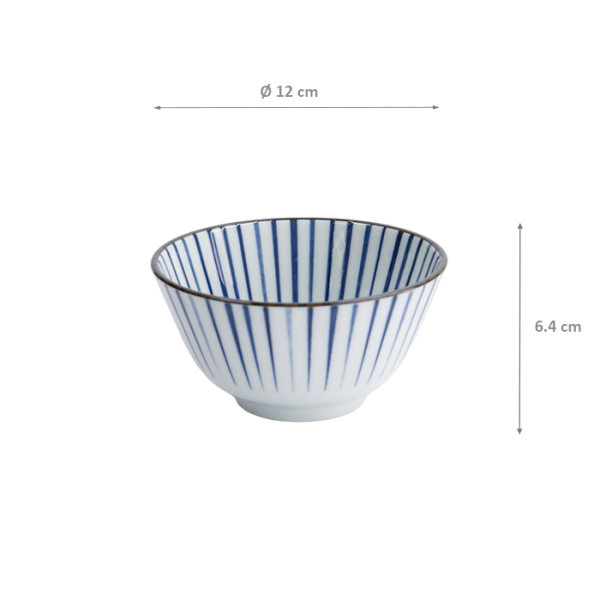 TDS, Reis-Schale, Natsu Tokusa, Ø 12 x 6,4 cm, Blau/Weiß - Art. Nr. 22326