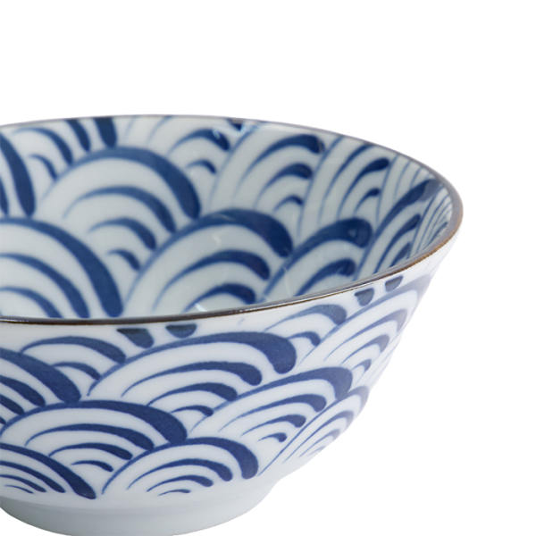 TDS, Tayo Bowl, Natsu Nami, Blue/White, Ø 15.2 x 6.7 cm - Item No. 22336
