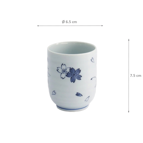 TDS, Teetasse, Blau/Weiß, Ø 6,5x7,5cm 160ml, Art.-Nr. 22450