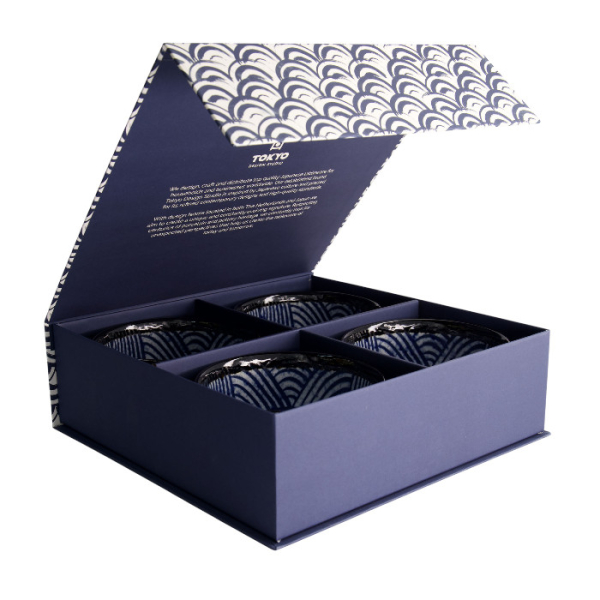 TDS, 4 Schalen Set, Aisai Seigaiha, Ø 12.7 x 7 cm, Art.-Nr. 22513