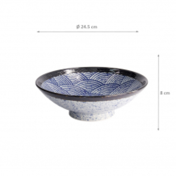 TDS, Schale in Geschenkbox, Aisai Seigaiha, Ø 24.5 x 8 cm, Art.-Nr. 22514