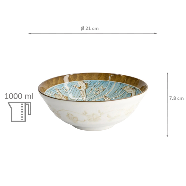 Kran Hell Blau Ramen Schale bei Tokyo Design Studio (Bild 6 von 6)
