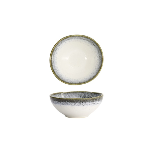 Bowl Monte Negro White, Blue-Grey, Stoneware, &Oslash; 11 cm. Height 4.5 cm, 160 ml