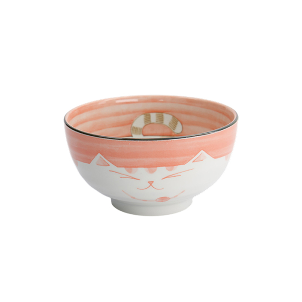 TDS, Rice Bowl, Kawaii Cat Neko, Pink, Ø 16 cm 800 ml - Item No. 2470