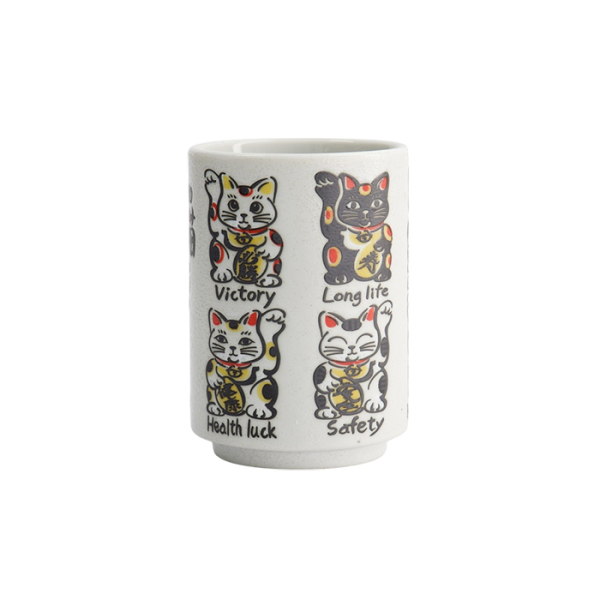 TDS, Cup, Emboss Lucky Cats, Ø7.2x10.2cm 260ml, Item No. 33017