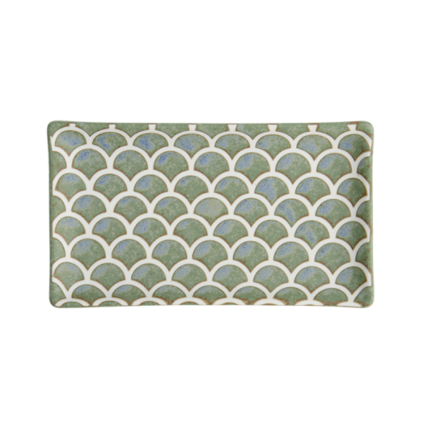TDS, Sushi Platte, Vert Sauge Mermaid Design, 22x13x2cm, Art.-Nr. 33166