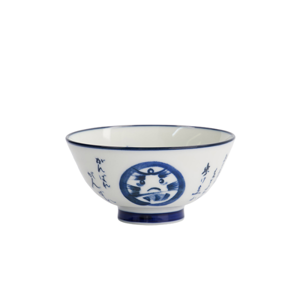 TDS, Reis-Schale, Kawaii, Daruma, Blau/Weiß, Ø 11,5x6cm 300ml,  Art Nr. 33209