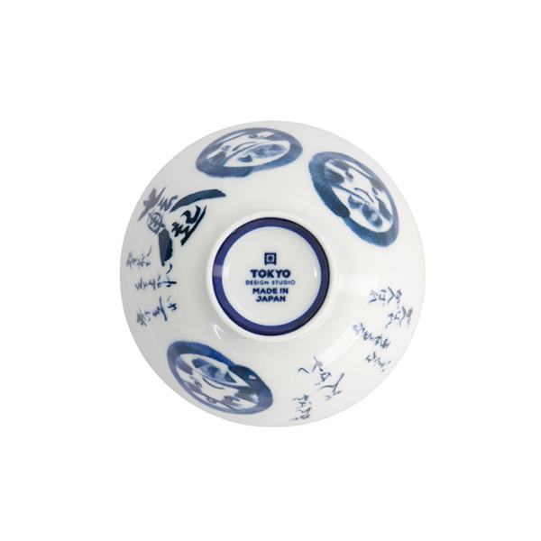 TDS, Reis-Schale, Kawaii, Daruma, Blau/Weiß, Ø 11,5x6cm 300ml,  Art Nr. 33209