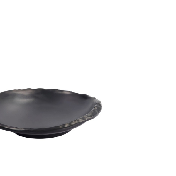 Plate Iwate Black, Melamine, Ø 18.5 cm. Height 4.5 cm, Item No. 33282