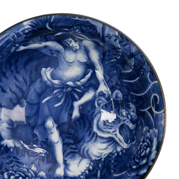TDS, Schale, Yakuza, Tiger, Blau/Weiß, Ø 21x8,7cm 1300ml, Art.-Nr. 33336