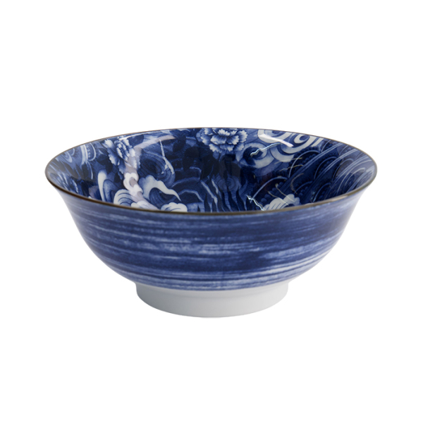 TDS, Bowl, Yakuza, Carp, Blue/White, Ø 21x8.7cm 1300ml, Item No. 33339