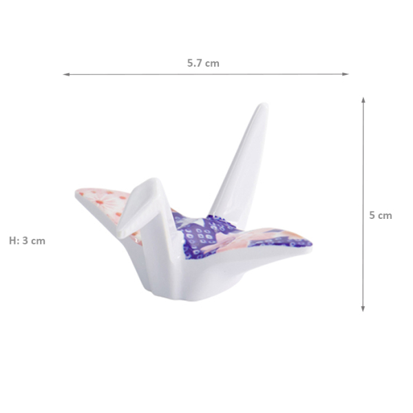 TDS, Chopsticks Rest, Crane Blue, 5.7x5x3cm, Item No. 33363