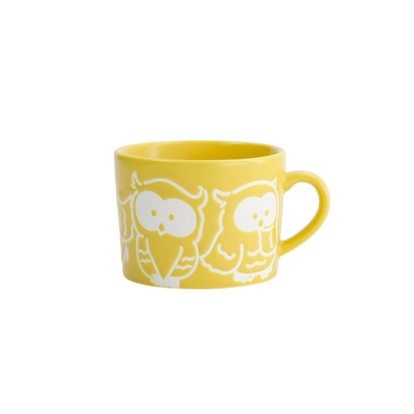TDS, Tasse, Kawaii Owl, Gelb, Ø 8 x 6 cm - Art Nr. 33392