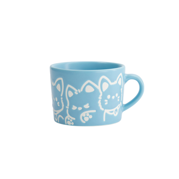 TDS, Mug, Kawaii Dog, Blue, Ø 8 x 6 cm - Item No. 33395
