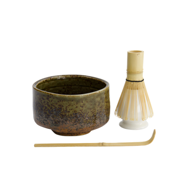 TDS, Matcha Giftset, Green/Brown, 4-Piece set, Ø 12x7.5cm, Item No. 33412