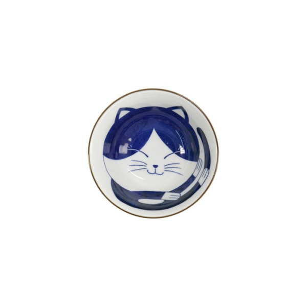 Tayo Bowl Kawaii Cat Neko Blue, Porcelain, 500 ml, Item No. 33413