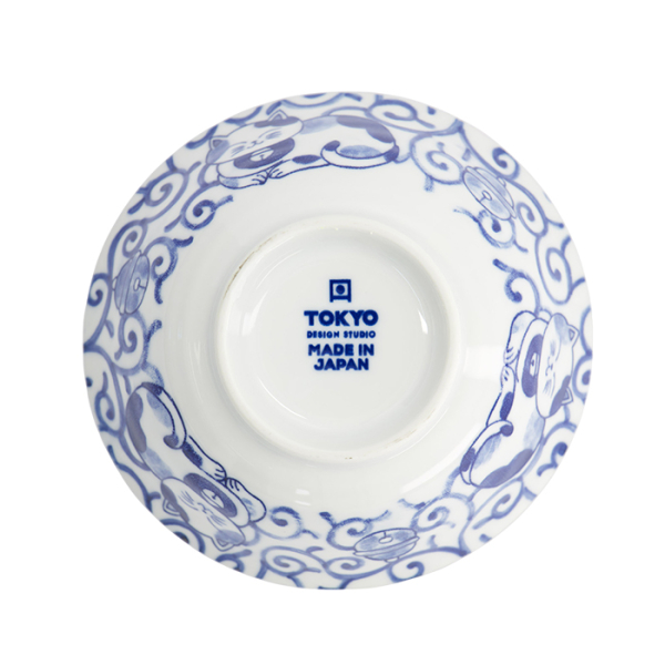 TDS, Tayo Bowl, Kawaii Cat Neko, Blue, Ø 14.9x6.7cm 500ml, Item No. 33414