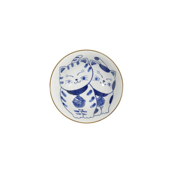 Tayo Bowl Kawaii Cat Neko Blue, Porcelain, 500 ml, Item No. 33416