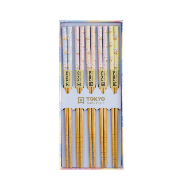 TDS, Chopstick Gift Set, Lucky Cat, 5 pair, Item No. 33453