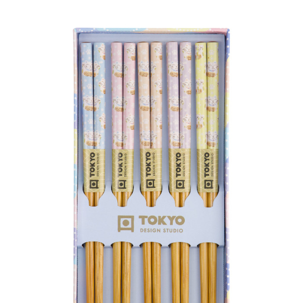 TDS, Chopstick Gift Set, Lucky Cat, 5 pair, Item No. 33453