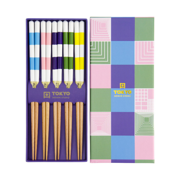 TDS, 5 Paar Essstäbchen Geschenkset, Square, Art.-Nr. 33456