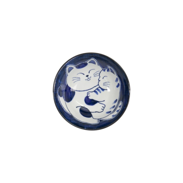 Tayo Bowl Kawaii Cat Neko Blue, Porcelain, 500 ml, Item No. 33487