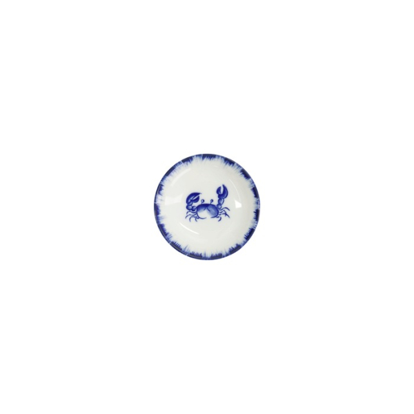 Sauce Bowl Crab Blue, White, Porcelain, Ø 9 cm, Item No. 33558
