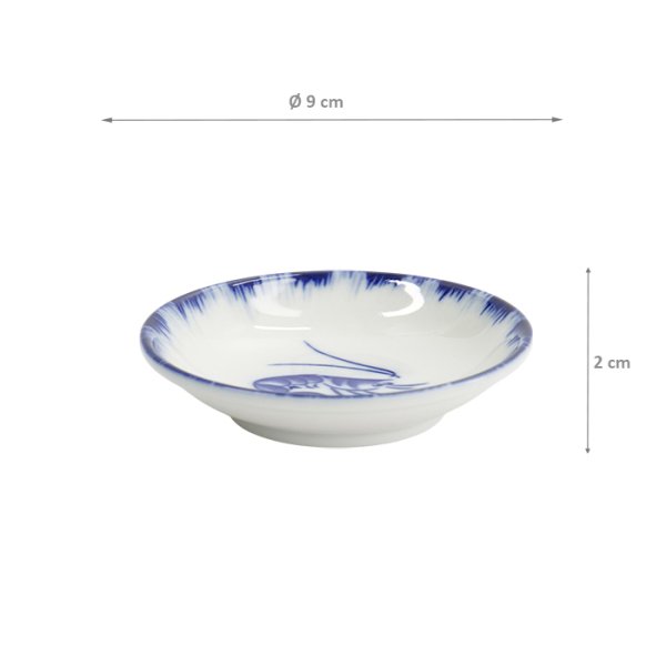 TDS, Saucenschale, Shrimp, Blau/Weiß, Ø 9x2cm - Art Nr. 33562