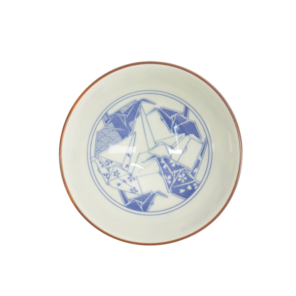 TDS, Rice Bowl, Kawaii Origami Crane, Ø 11.5x6cm 300ml, Red, Item No. 33591